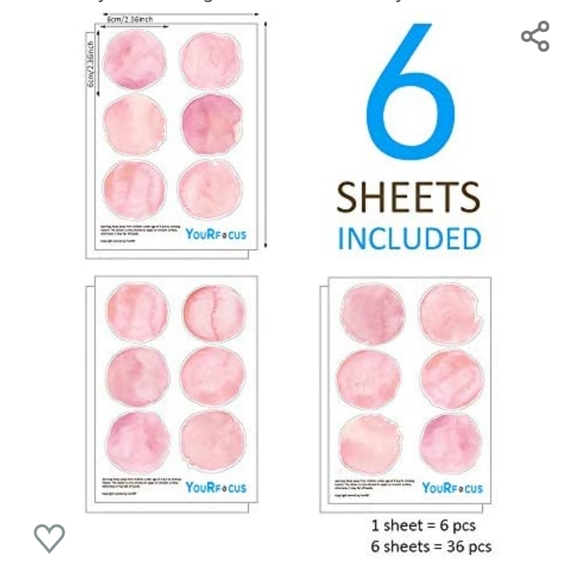 Watercolor Polka Dot Wall Decals Pink - Picture 2 of 5